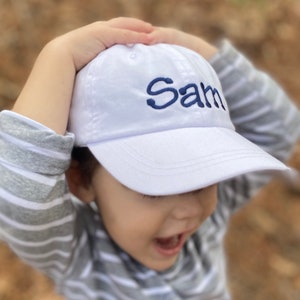 Personalized Baseball Cap Toddler Youth Baseball Hat Monogram Kids Personalized Baseball Cap Custom Embroidered Hat image 3