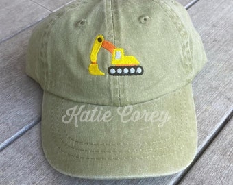 Personalized Baseball Cap Toddler Youth Kids hat Mallard duck, tractor, marlin, golf, baseball, Dinosaur, Labrador, sailboat preppy