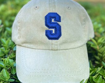 Toddler Baseball Hat with Puff embroidered Lettering, Personalized, Initial, Varsity, Custom, Embroidered, cap