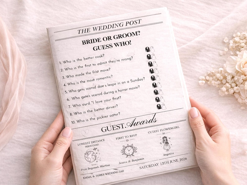 Dreifach gefaltetes Programm • Vorlage für ein dreifach gefaltetes Hochzeitsprogramm • Elegante und moderne Hochzeitsbroschüre mit Fotos • Sofort-Download • Bearbeitbar und druckbar Bild 13