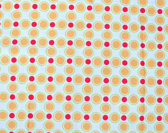 Meadowsweet "Meadow Dot" in tangerine by Sandi Henderson for Michael Miller Fabrics - SH4233 - RARE and OOP - 2+ yards left