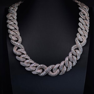 Iced Out Cuban Link Chain Necklace | Infinity Style Diamond Choker | Hip Hop Bling Jewelry for Men & Women | Luxury Gift | Statement Chain