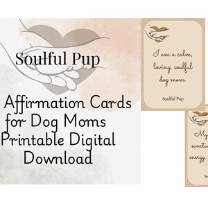 Cartes d'affirmation de maman chien, amour de soi imprimables en téléchargement numérique, citations spirituelles émouvantes pour animaux de compagnie