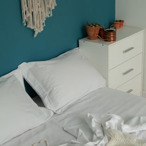 Boho Bettwäsche aus Bio-Baumwolle, Bettbezug mit Kissenbezügen und Bettwäsche, mehrere Größen und Farben, modernes skandinavisches Schlafzimmer