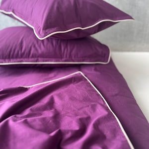 Juego de cama de algodón: funda nórdica, fundas de almohada y sábanas, ropa de cama de algodón natural suave, ropa de cama transpirable para dormitorio, hipoalergénica