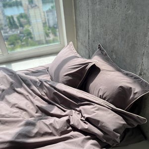 Juego de sábanas de algodón lavado premium: ropa de cama de algodón suave y duradera, transpirable, para cama tamaño queen, king y twin, acogedora y de fácil cuidado.