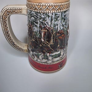 Budweiser Holiday Beer Stein &quot;C&quot; Series