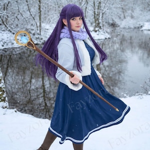 Inspiré de fougère Frieren Cosplay Costume fait main Commission personnalisée tenue fantaisie à la main | Fabriqué sur commande