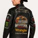 Embroidered Bull Riding Jacket: Black Cowhide Leather Western Rodeo ...