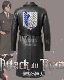 エレンのトレンチコート：牛革製コスプレ（進撃の巨人アニメ） - Etsy 日本