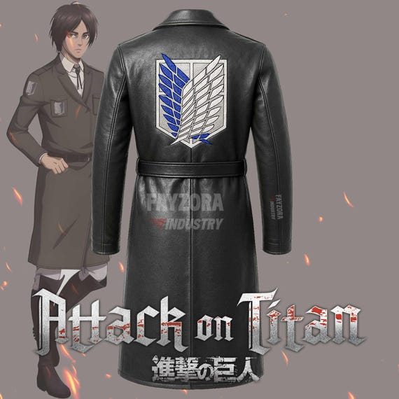 牛革コスプレトレンチコート：エレン・イェーガー AOT アニメ