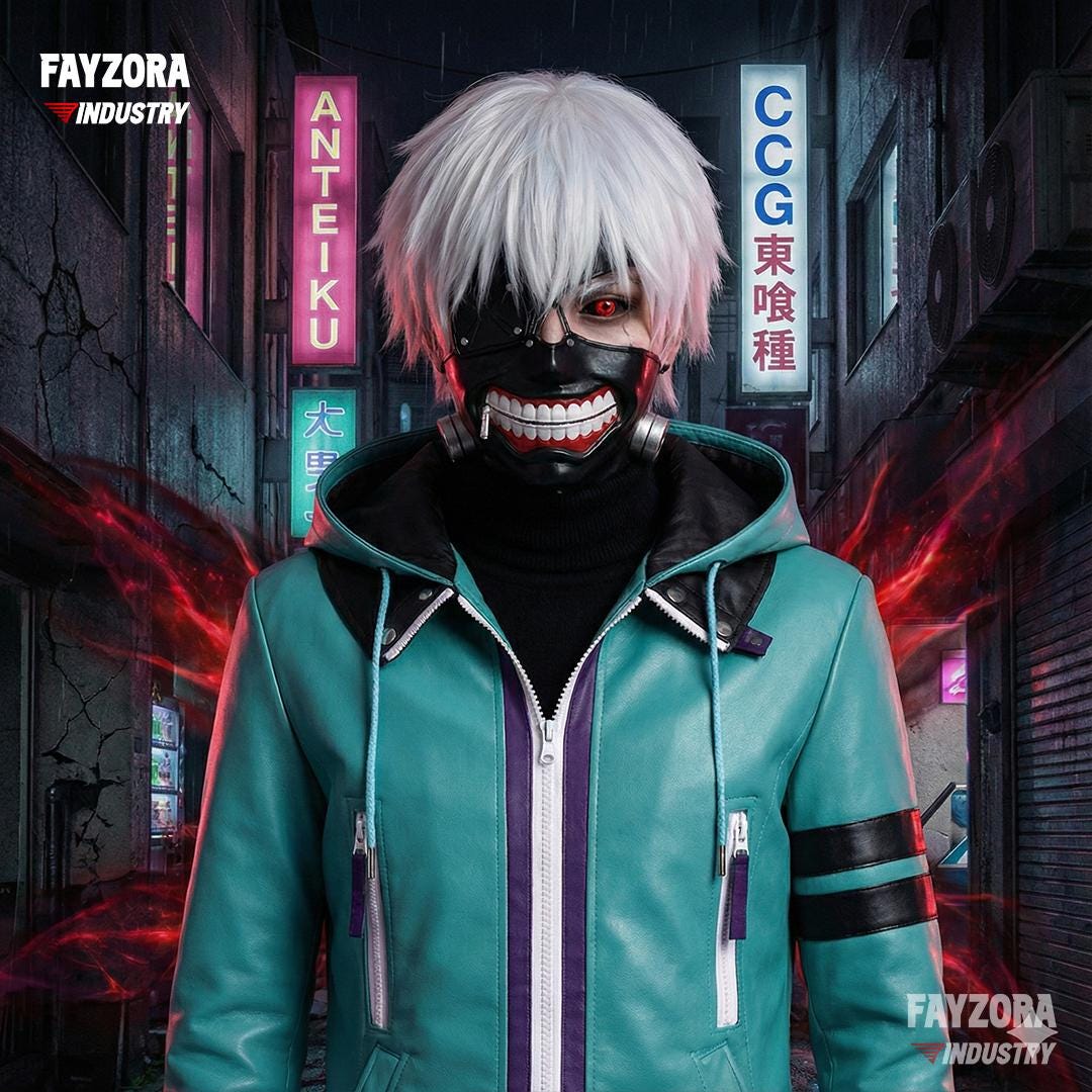 Kaneki Hoodie Leather Cosplay Costume,tokyo Ghoul Cosplay,kaneki Ken ...