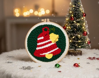 Kit ricamo campane di Natale: decorazione campane fai da te