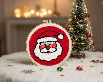 Kit di ricamo natalizio: decorazione fai da te di Babbo Natale