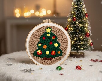 Kit per ricamo albero di Natale: set fai da te per le feste