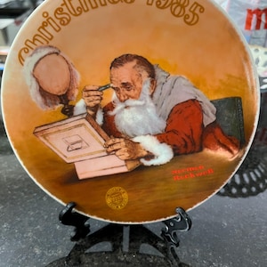 Vintage Norman Rockwell Christmas plates, set of 2