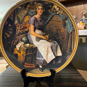 Norman Rockwell collector plates, set of 3