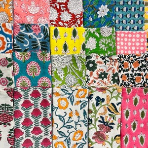 Mixed Assorted Napkin Set, 50 Pack Of Hand Block Printed Napkins, Bohemian Napkin, Mix and Match Cotton Table Napkins Kids Cloth Napkin