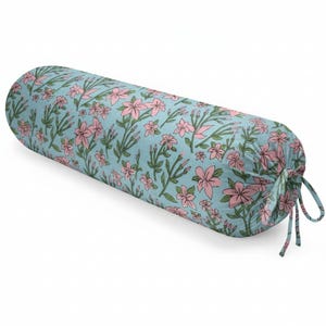 Minimalist Boho Style Long Bolster Pillow Cover - Cotton Fabric Headboard Cushion Cover - Cylinder Round Cushion Sham Neck Roll Bolster Case