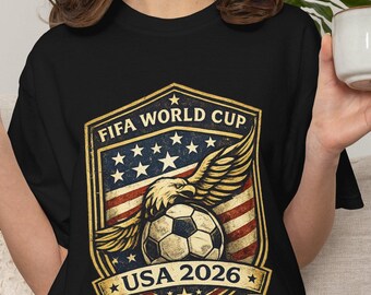 Vintage Soccer World Cup 2026 USA flag Shirt | Comfort Color 1717 Game Day Gift  | USA Canada Mexico Football T-Shirt