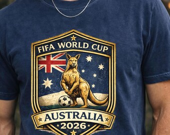 Vintage World Cup 2026 Australian Flag Shirt | Comfort Color 1717 Game Day Gift  | North America Football T-Shirt