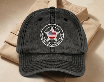 Police Academy Graduation Gifts | Embroidered American Flag Hat, Law Enforcement Cap | Police Officer Grad
