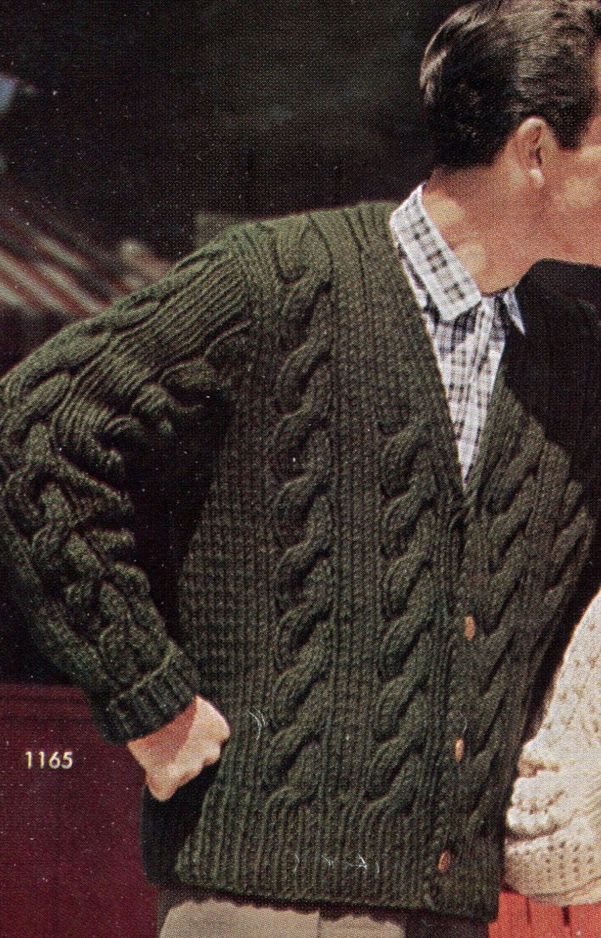 Vintage Cardigan Storybook Knits Sweater, M to L Jaguar