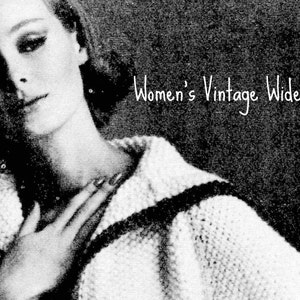 Women&#39;s 1960s Vintage Wide-Collar Jacket with Contrast Buttonband -- PDF KNITTING PATTERN