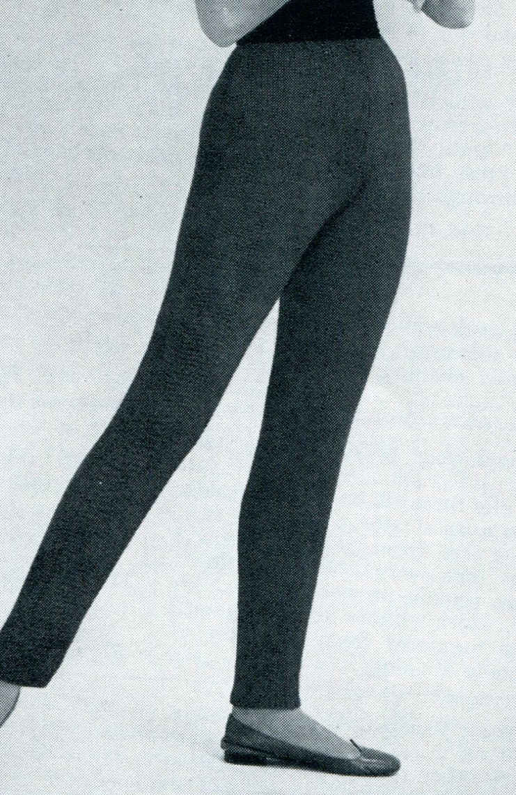 Misses' 1960s Retro Leotards --Leggings -- Hose --  PDF KNITTING PATTERN