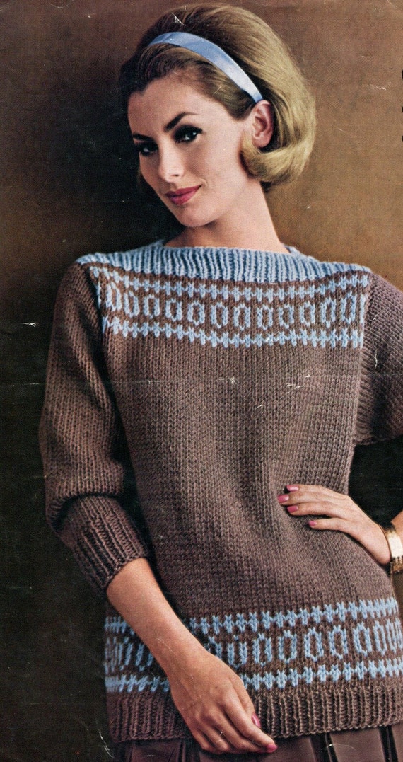 Patrón Sueter Cuello Barco Cuello Bote Tejer El Cuello De Un