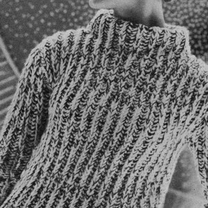 1960s Retro Atomic Sweater Quick Knit Sweater Bonus Boatneck Sweater Included Fast Knit Easy Knit PDF KNITTING PATTERN image 2