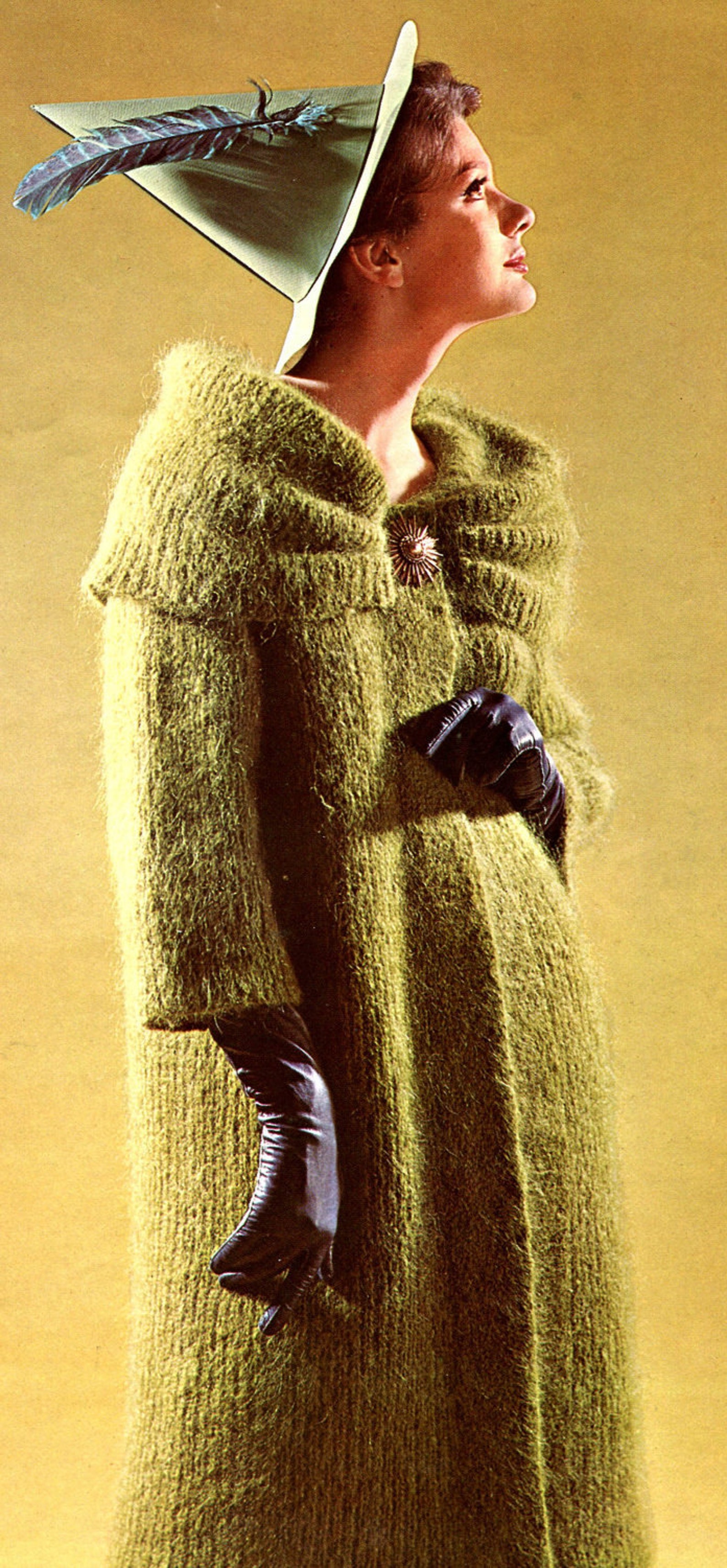 1960s Embroidered Mohair Coat | S/M