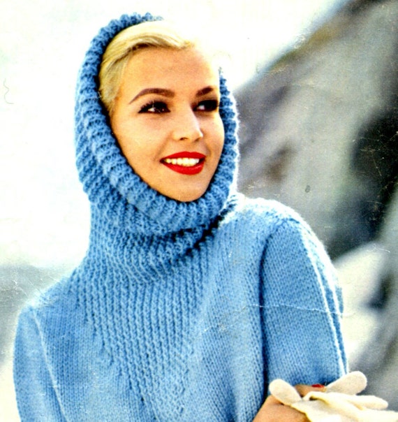 Deep cowl neck sweater discount