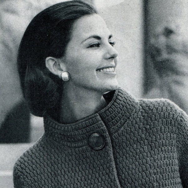 Women's Vintage 1960s High-collared Topper -- PDF KNITTING PATTERN