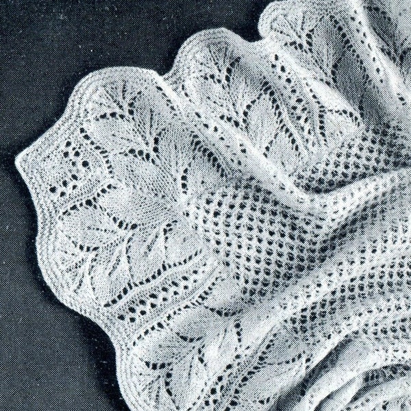 Vintage Schal für Neugeborene -- Kuscheldecke für Neugeborene -- PDF STRICKMUSTER