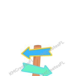 PNG DIGITAL DOWNLOAD - SignPost - 2 signs - Grass