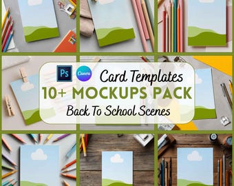 Terug naar school, kaartmodel, wenskaart, uitnodigingsmodel, canvasmodel, digitale download