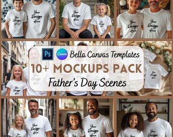 Father's Day Bella Canvas 3001, Bella Canvas Mockup, Tshirt Mockup, Canva Mockup, Digital Download
