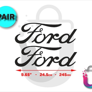 Ford Racing Vinyl Decal – Bold Performance Sticker (245mm) Ford Emblem, Ford Badge, Ford Logo, Ford Stripe Available in 5 Colors
