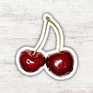 Aesthetic Double Cherry Kiss-Cut Sticker | Cute Laptop Decals | Y2K Stickers | Gift for Cherry Lovers