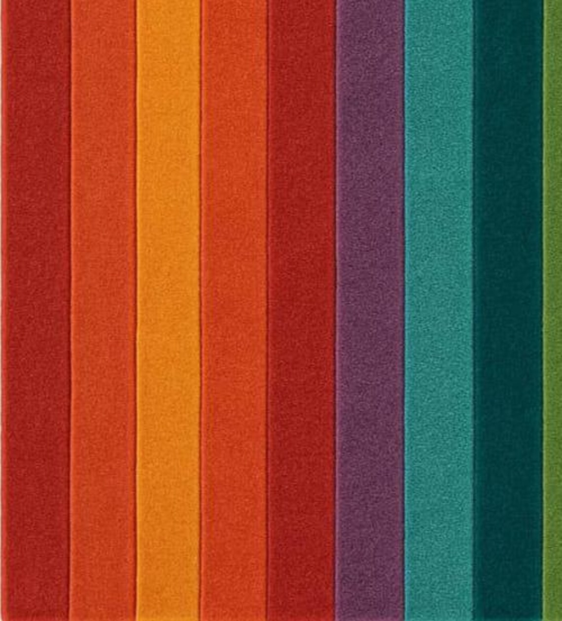 Rainbow Stripe Rug: Hand Tufted Colorful Carpet for Kids Room - Etsy