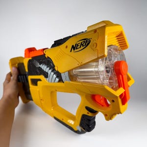 Nerf N-Strike Firefly Rev-8 Lighted Dart Gun Blaster Testad Fungerande