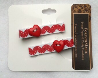 Rick rack hearts clip