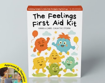 The Feelings First Aid Kit, Kids Feelings Cards, Emotional Regulation Tool for Children Calm Down Activities Therapy Cards, Physical Version