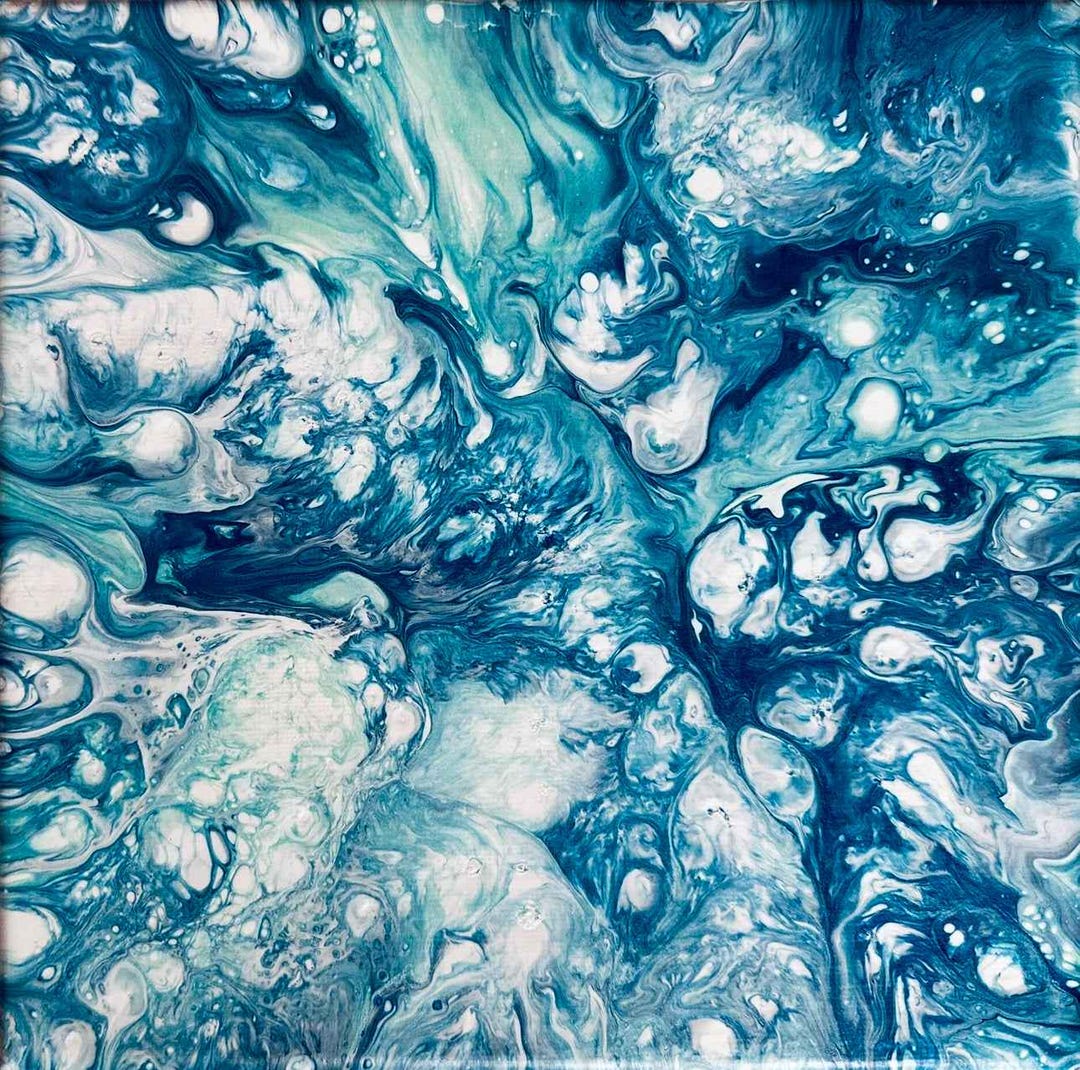 Original Painting - Reef - Submerged Fluid Abstract Sea Foam - Etsy