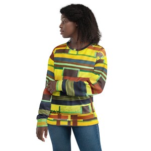 Designer uniseks sweater - City in Grids van Eman&#39;s Gallery