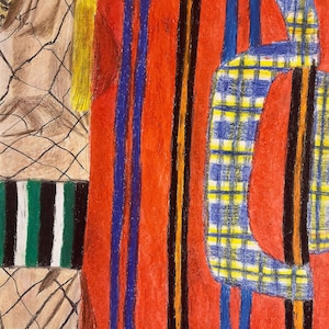 Original Painting - Patchwork Village Palestine's Resilience