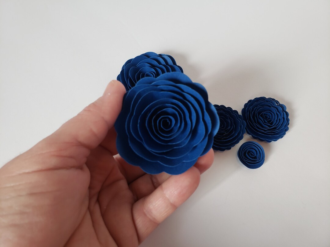 Royal Blue Paper Flowers, Sapphire Blue Roses, Cornflowers Paper