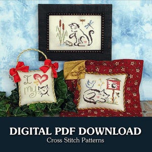Britty Kitties I Cross Stitch Pattern | Digital PDF Download | Cute Cat Cross Stitch Design