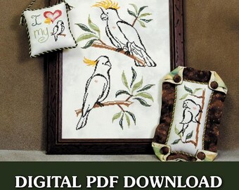 Feather Friends Cross Stitch Pattern Set | 3 Bird Charts | Brittercup Designs | Digital PDF Download